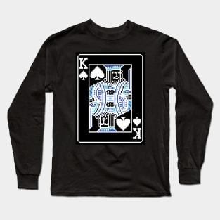 King of Spades Pixel Art Bright Negative Mode Long Sleeve T-Shirt